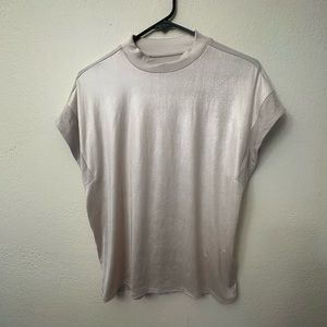 Express sheer high neck relaxed t shirt